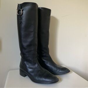 Salvatore Ferragamo Black  Knee High Boots Size 9